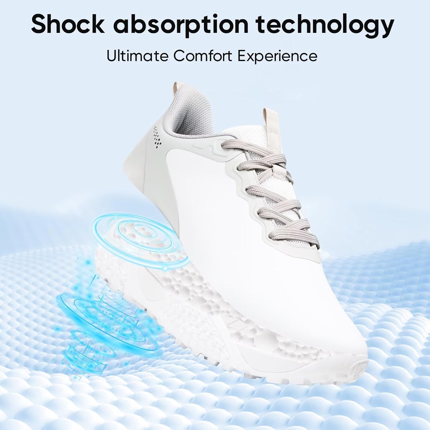 Mens Wide Golf Shoes Spikeless Waterproof Lightweight Outdoor Golf Sport Training Sneakers - Image 3