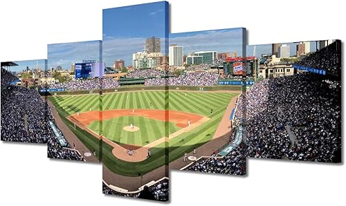 Miniatura 64 de Decoración de pared, lienzo para estadio deportivo de Estados Unidos, arte de pared moderno Fenway Park en Boston, arte de pared para oficina, sala