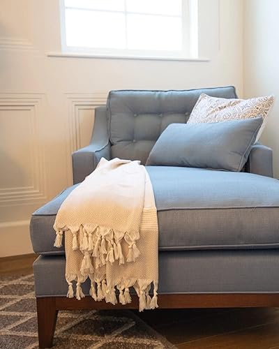 Miniatura 6 de Teema Toalla de playa turca grande  100% algodón turco  Sin arena  Secado rápido  Versátil y multiusos  El Diamanté (bronceado)