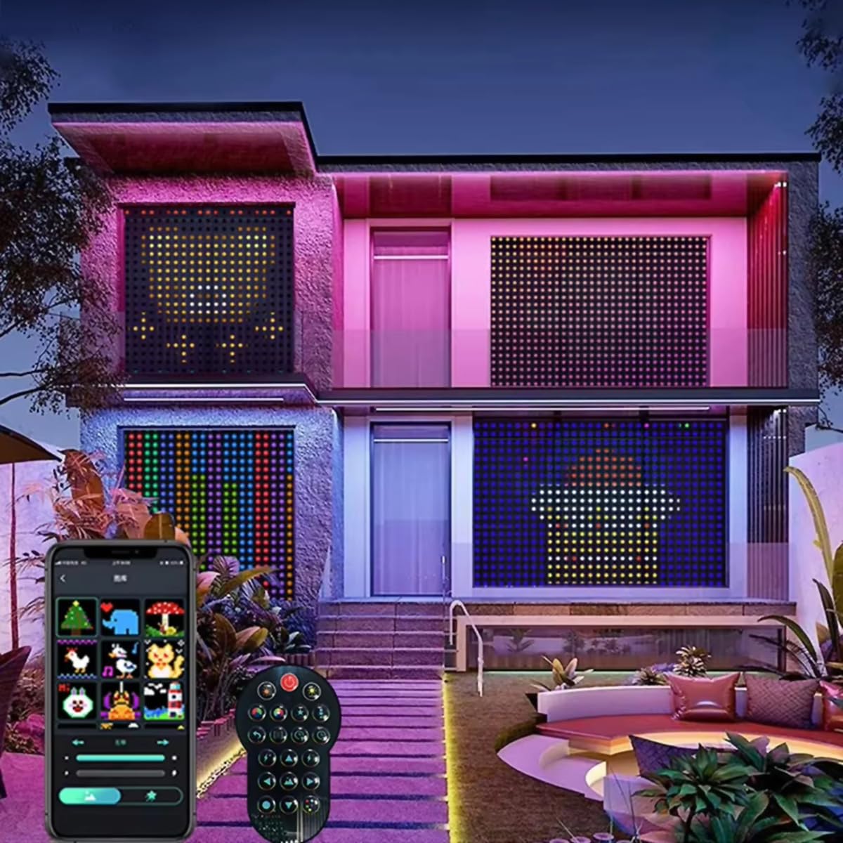 KLACK Cortina LED Programable RGB 160x160 cm con App