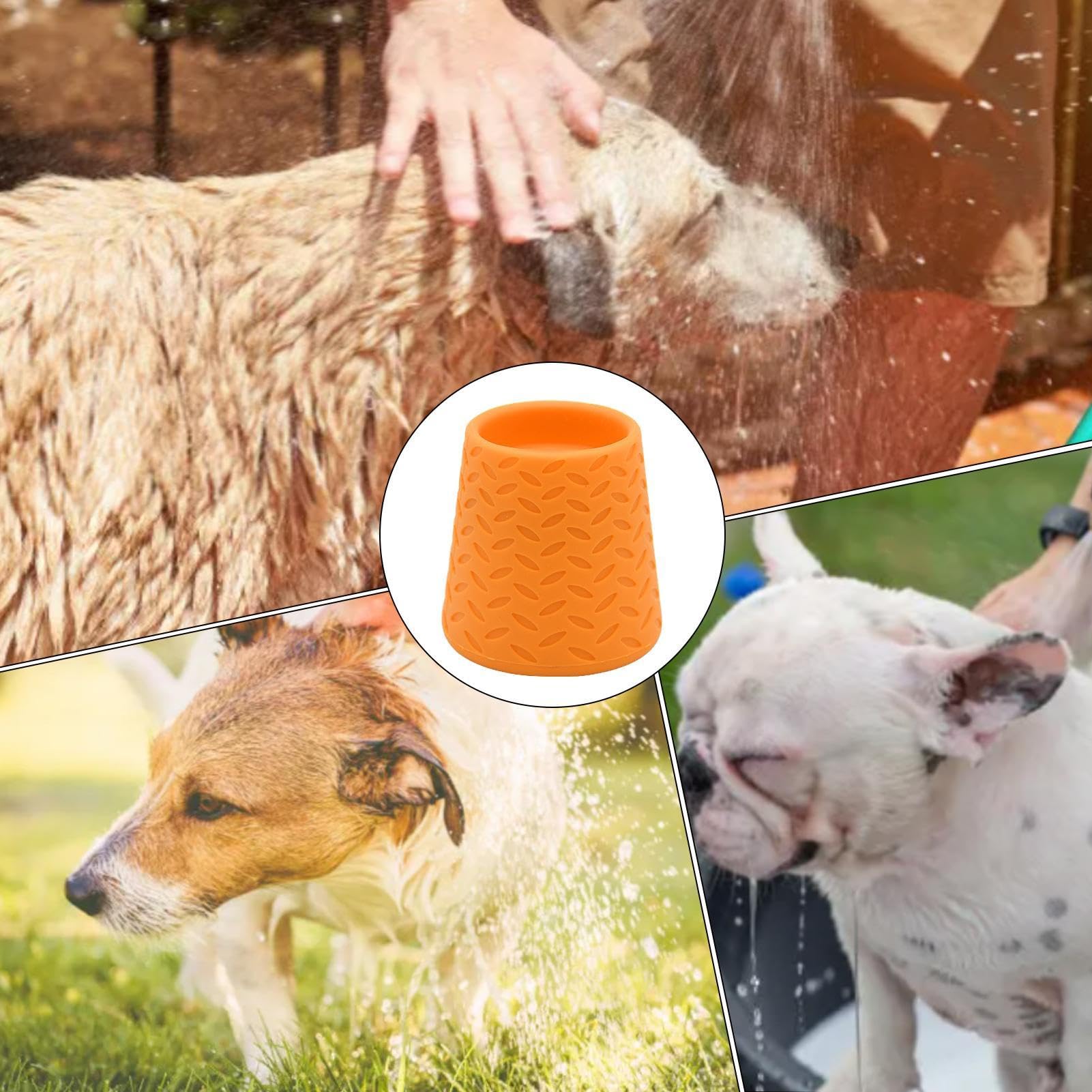 Duschbrause für Hunde, Hundebrause für die Badewanne - Silikon-Duschsprüher für Haustiere - Outdoor-Wassersprüher-Düsenadapter für Haustierdusche, Silikon-Hundeduschsprüher für Camping,