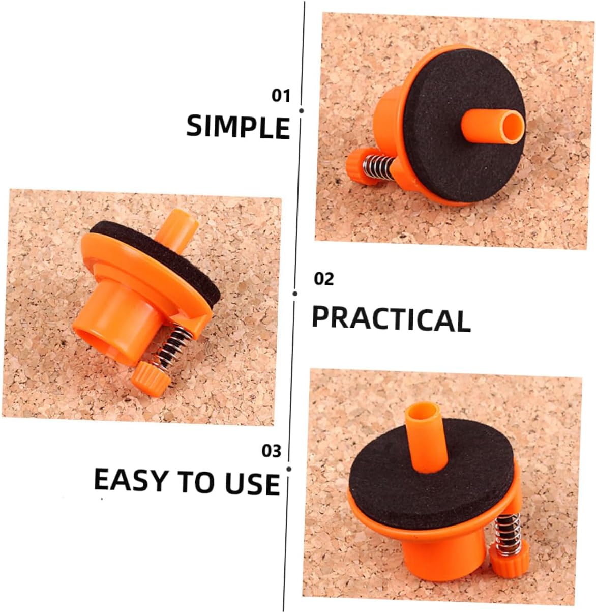 ERINGOGO Orange Hi-Hat Cymbal Stand Holder for Drum Set, Lightweight