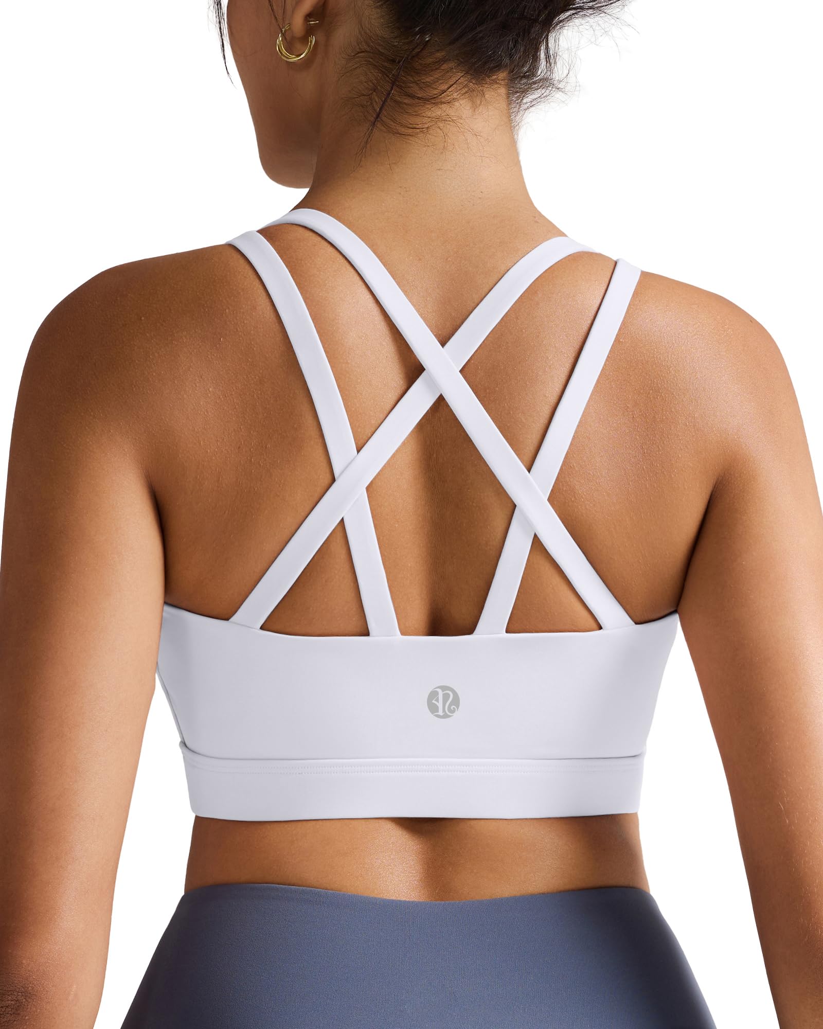 RUNNING GIRL Sports Bras for Women,Molded Cup Strappy Running High Support Sports Bras Workout Yoga Bra