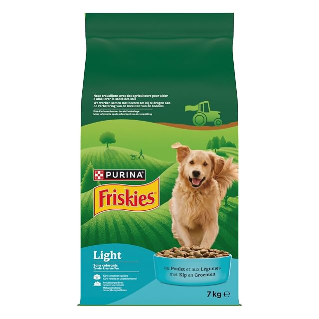 Foto 2 de 7 de FRISKIES - Croquetas para Perro, luz para Adultos, Pollo, Verduras, croquetas aligeradas de Pollo para Perros…