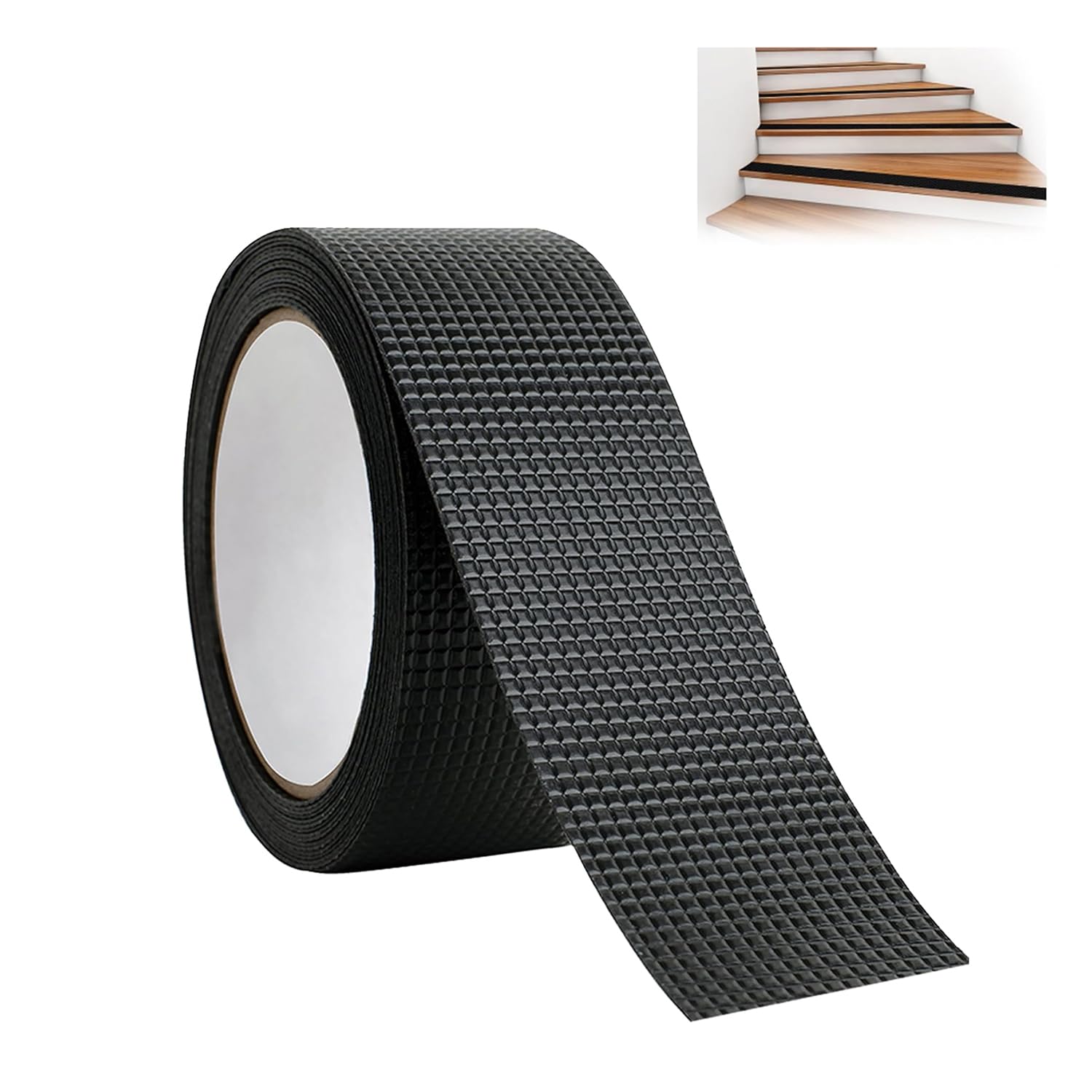 SIXHAOBU Rubber Grip Tape, Anti Slip Rubber Tape Strong Self Adhesive with Textured Adhesive for DIY Tools & Gadgets, Customizable for Enhanced Comfort & Safety, 5 CM x 3 M, Black