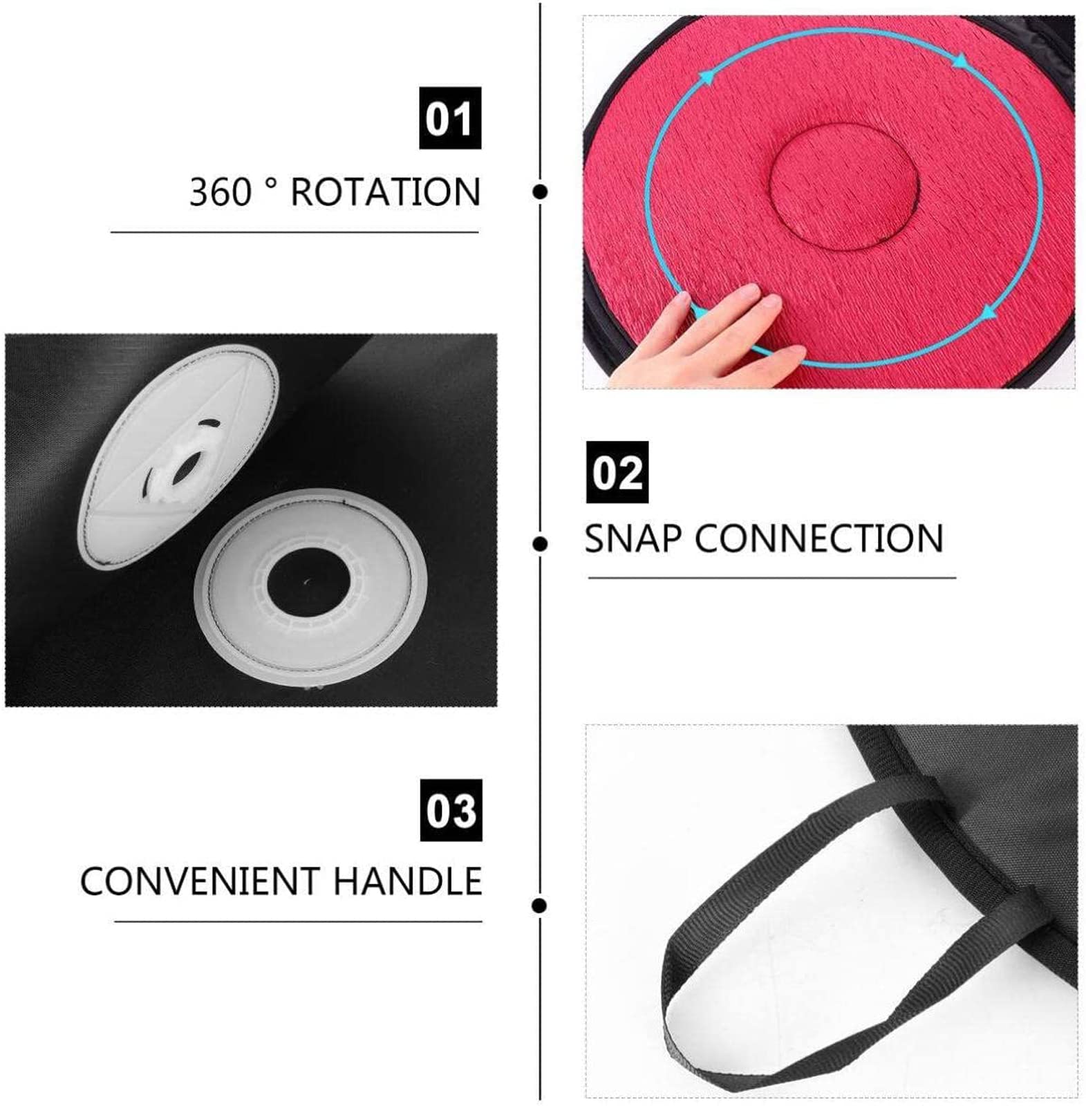 Car Seat Cushion 360 Degree Rotating Pain Relieving Seat Pad - Image 7
