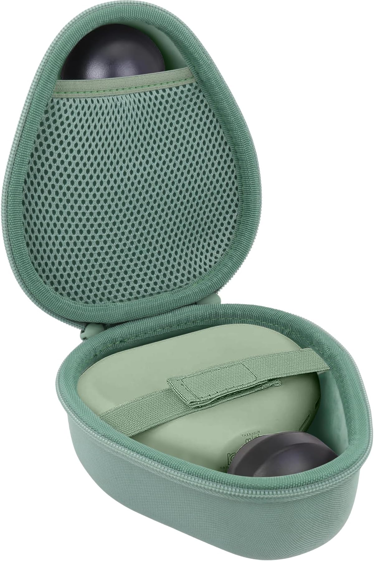 for Theragun Mini Plus/Mini 3.0/2.0 Handheld Electric Massage Gun Hard Case,Replace Head & USB Charging Cable Organizer (Case Only,Green)