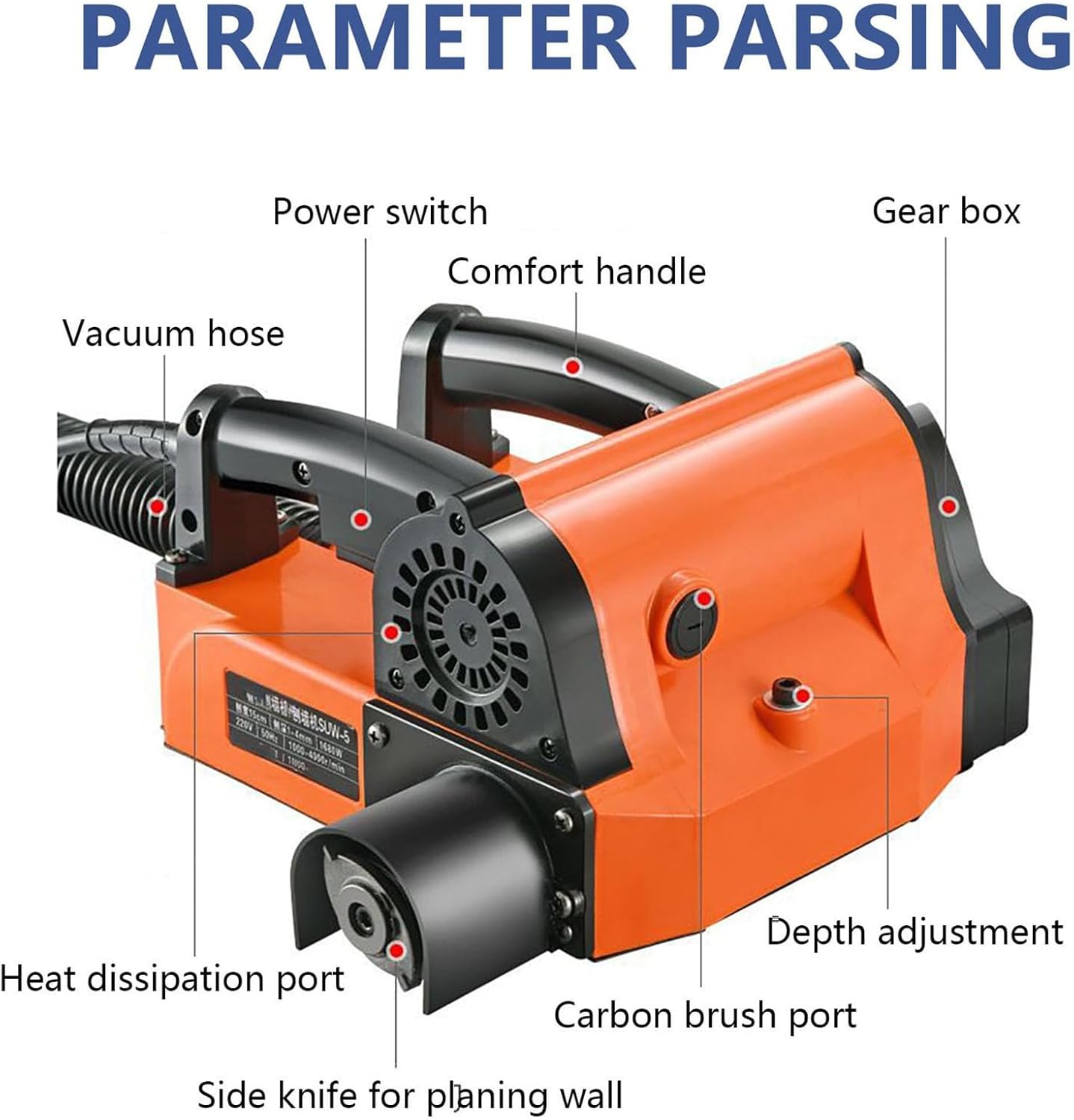 Wall Chaser Electric Wall Grooving Cutting Machine, Wall Groove Cutting Machine 150mm, 4mm Maximum Cutting Depth, Wall Slotting Machine, for Home Decoration