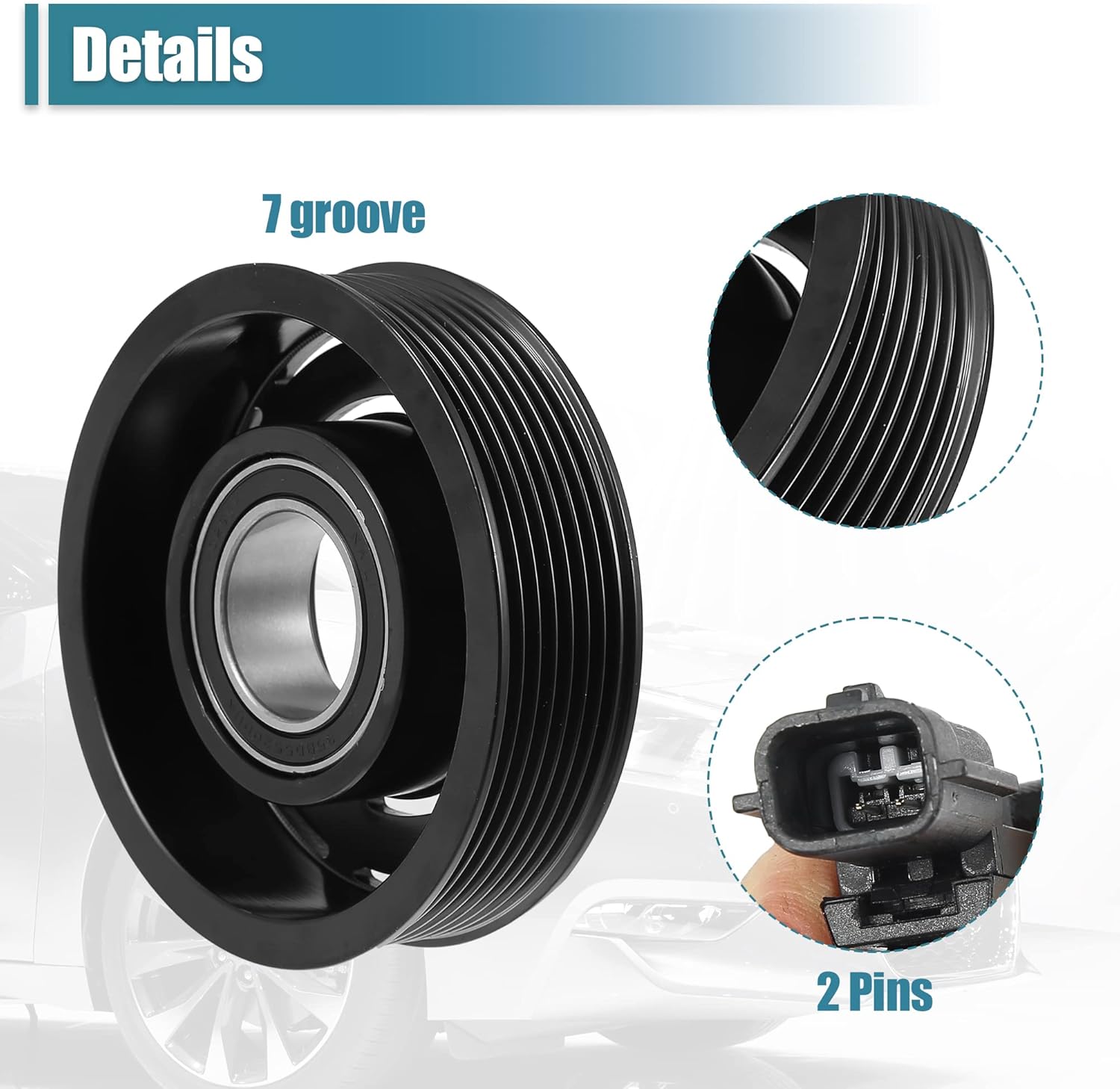 X AUTOHAUX AC Compressor Clutch Replace CO 29148C for Infiniti JX35 2013 for Nissan Quest Maxima Murano A/C Clutch Repair Assembly