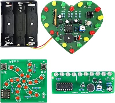 Gikfun 3-Set LED PCB Soldering Practice Kit DIY Electronics Learning