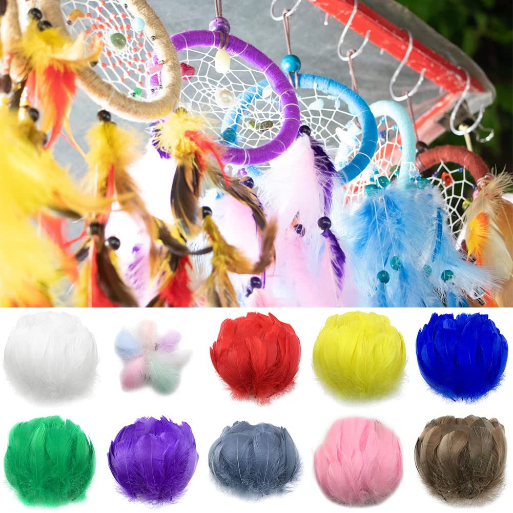 Natural Goose Feathers 6-12cm 200pcs Colorful Feather Handmade DIY Clothing Accessories Wedding Party Jewelry Decor - Purple