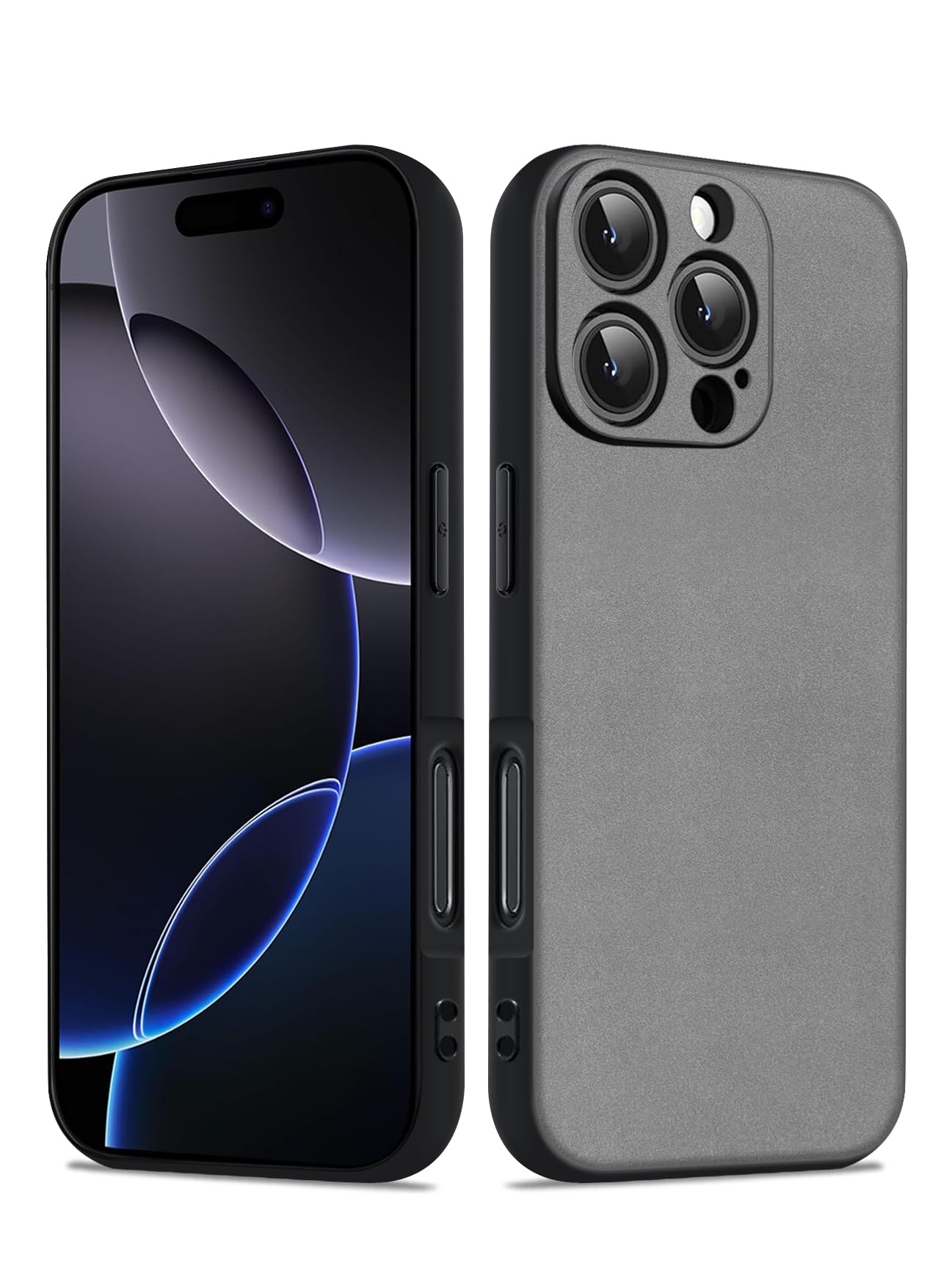 Duxsmei for iPhone 16 Pro Max Case, TPU and Suede PU Leather Case, Anti-Vibration Anti-Slip Ultralight Luxury Cover for iPhone 16 Pro Max 6.9" 2024,