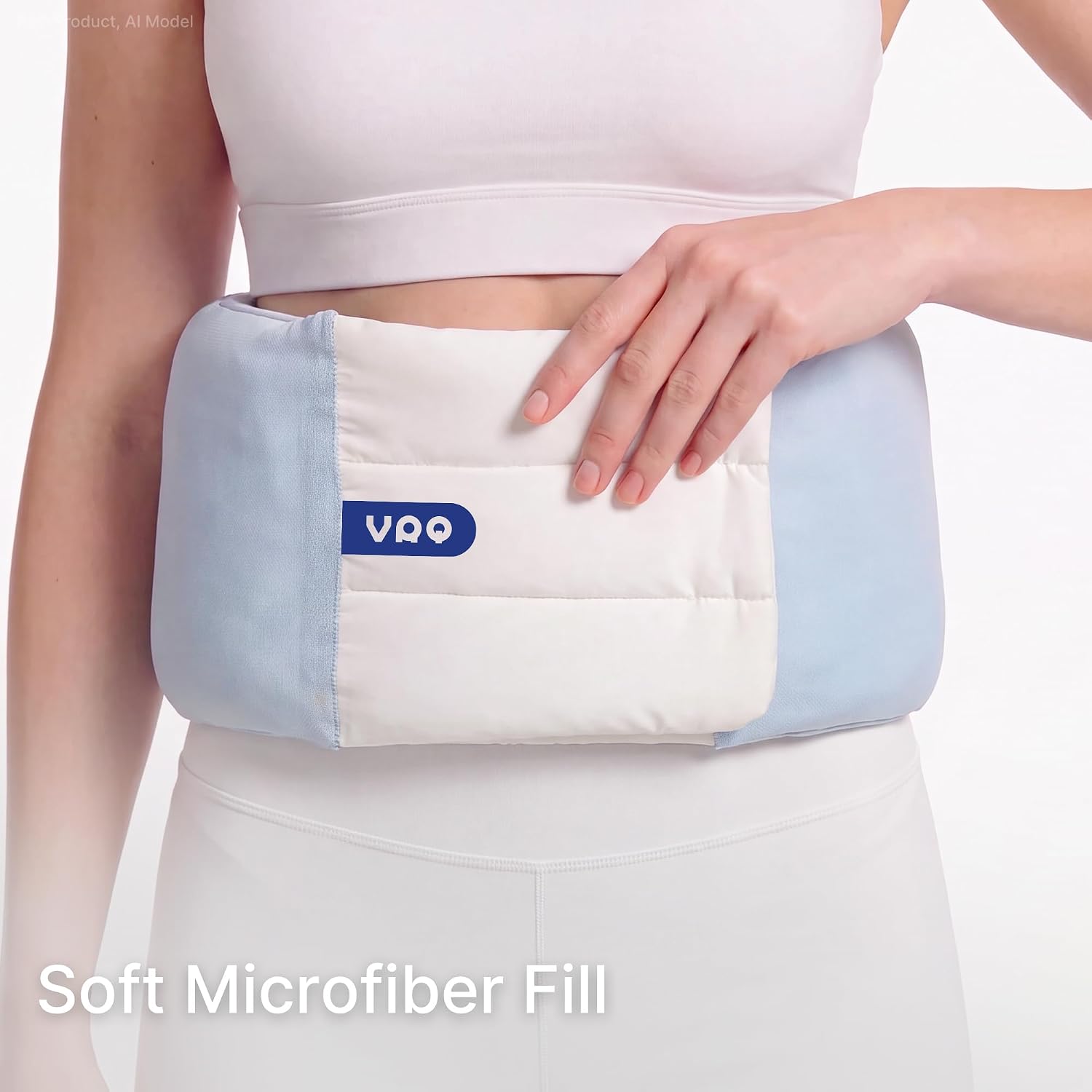 Wearable Lumbar Pillow, Lower Back Support for Side Sleepers | Removable insert with soft microfiber fill for sleep, sitting, and easy daily care