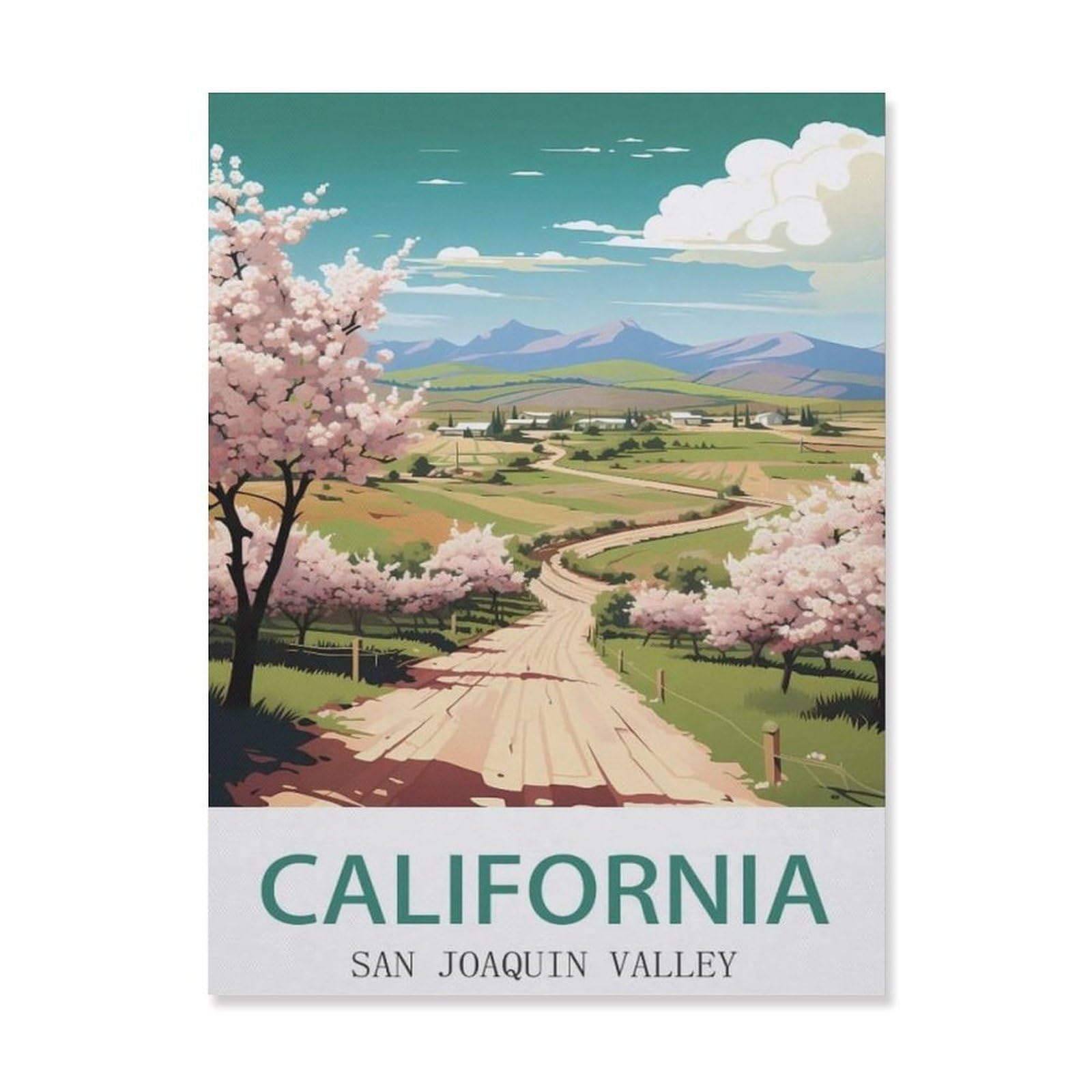 San Joaquin Valley California，Vintage Tin Signs Funny Metal Tin Sign Wall Art Garden House Plaque for Bathroom Kitchen Cafe Wall Halloween Christmas Decor(15x30cm）6x12 inch-EG26