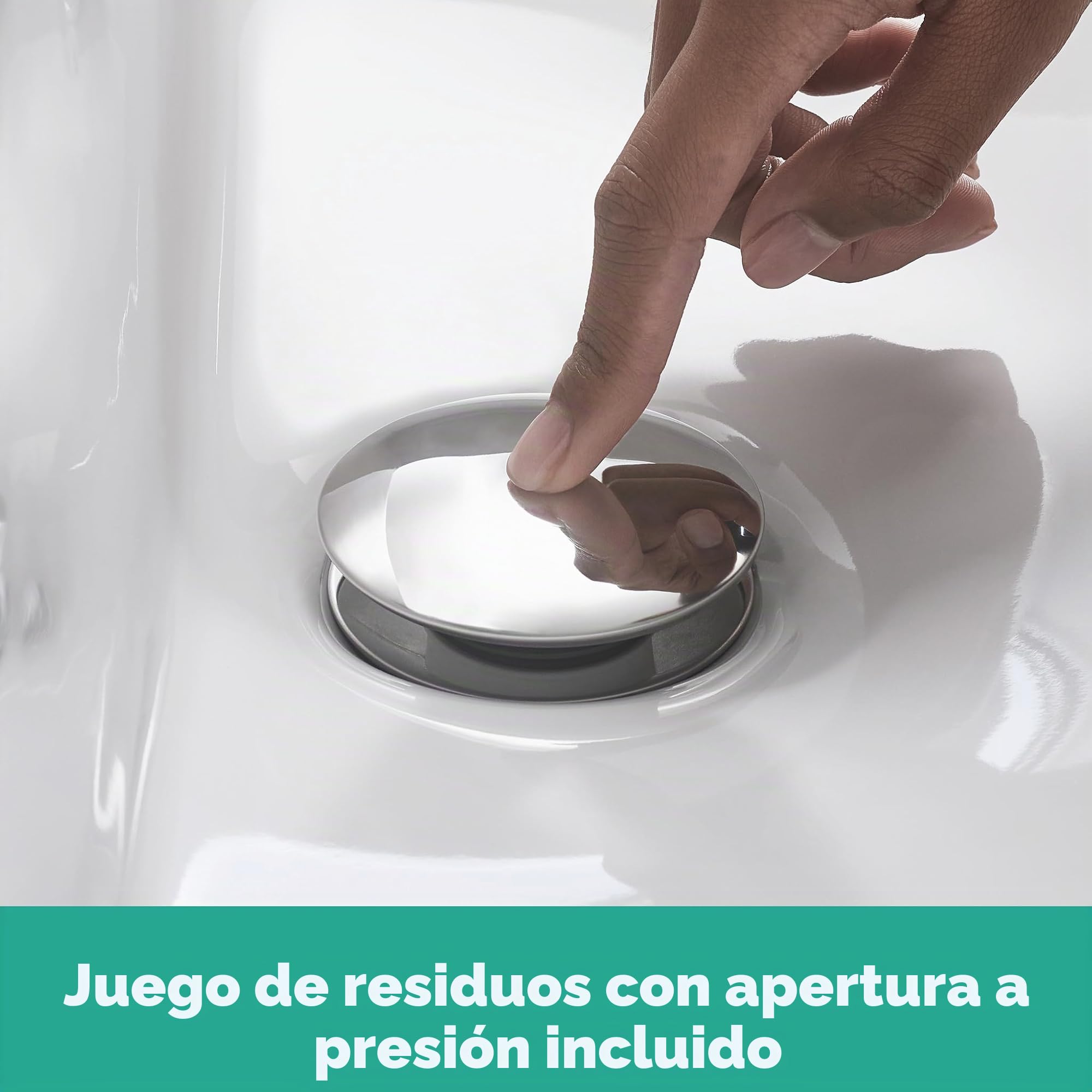 hansgrohe Logis Grifo monomando de lavabo 110 Fine, con vaciador Push-Open, cromo, 71252000