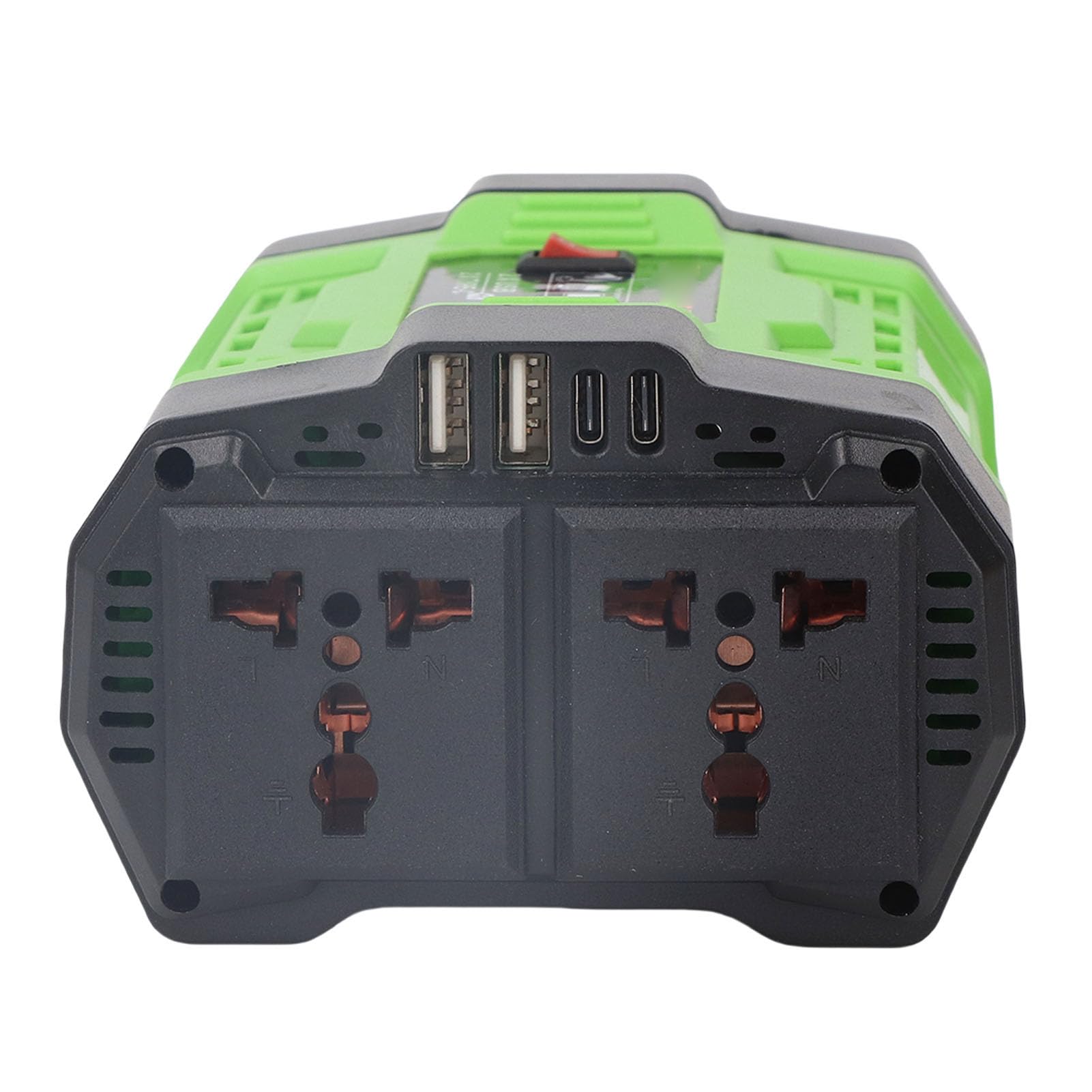Domary 200W Car Inverter Compact Adapter with 2 USB 2 Type C Ports for