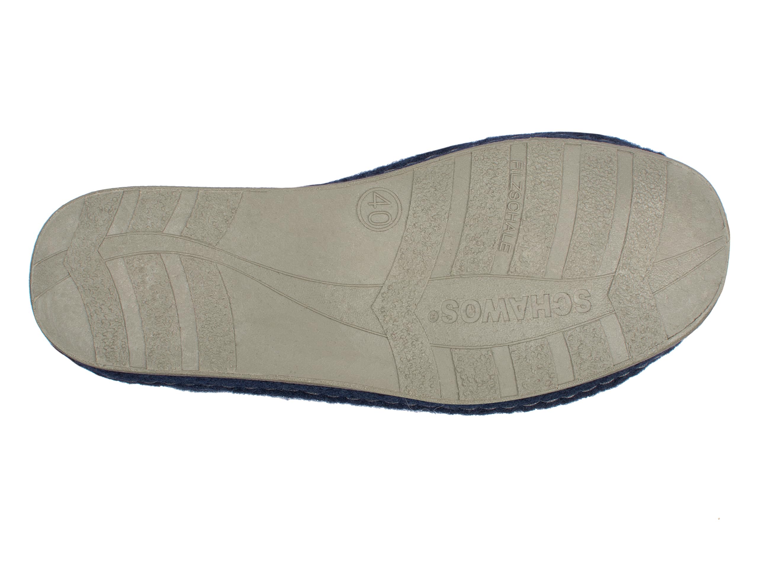 SCHAWOS Donna Ciabatta Feltro Lisa – Pantofole in lana con plantare anatomico e suola silenziosa