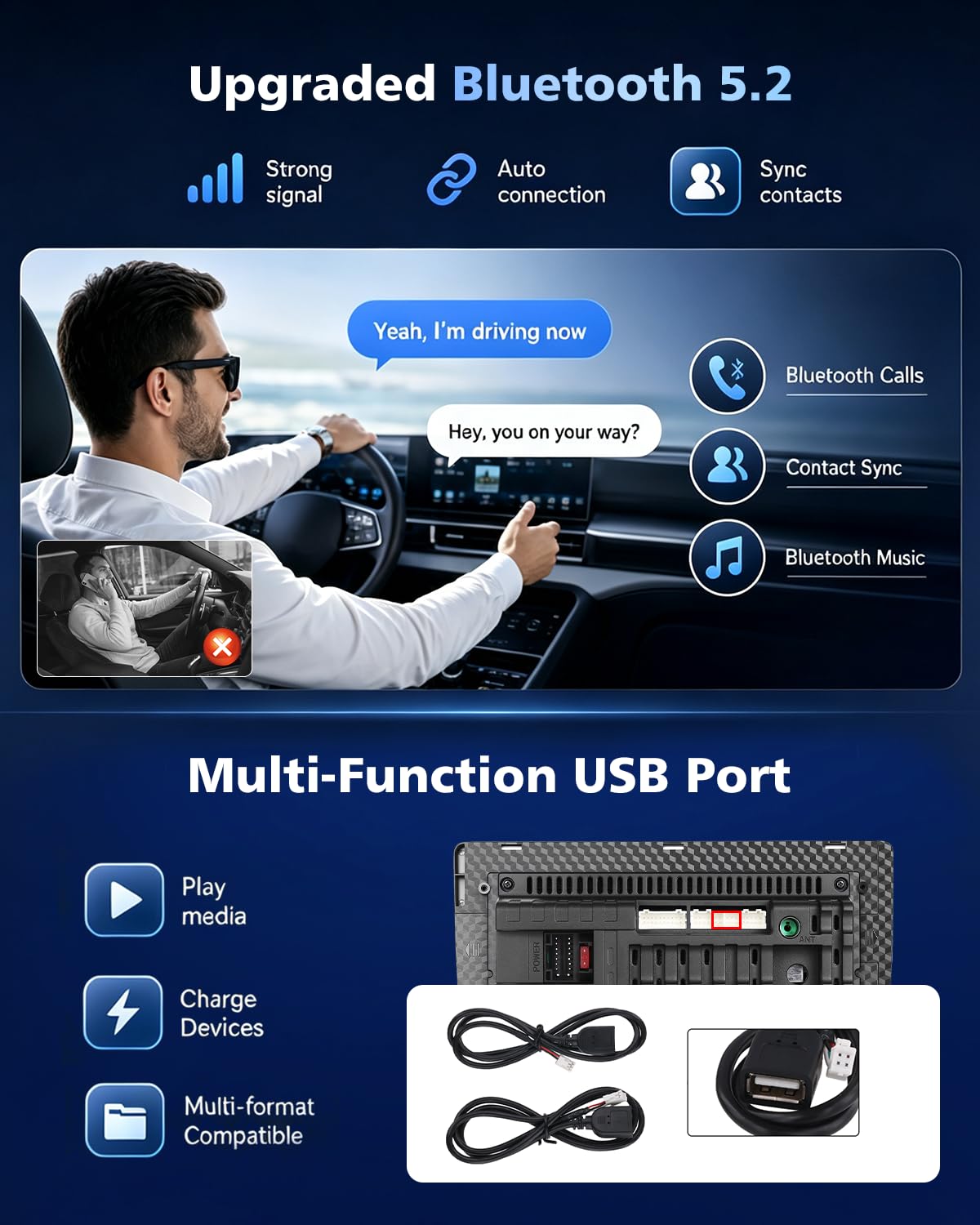 Hikity Radio samochodowe 9 cali do Peugeot 207 2006-2015 Carplay