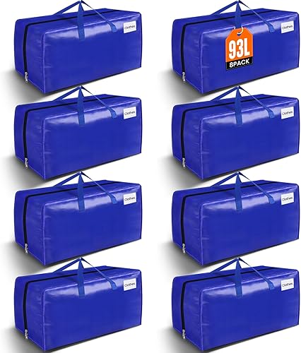 Miniatura 11 de BlissTotes Bolsas de mudanza, suministros de mudanza resistentes y bolsas de almacenamiento, bolsas de embalaje extragrandes, cajas con bolsillos