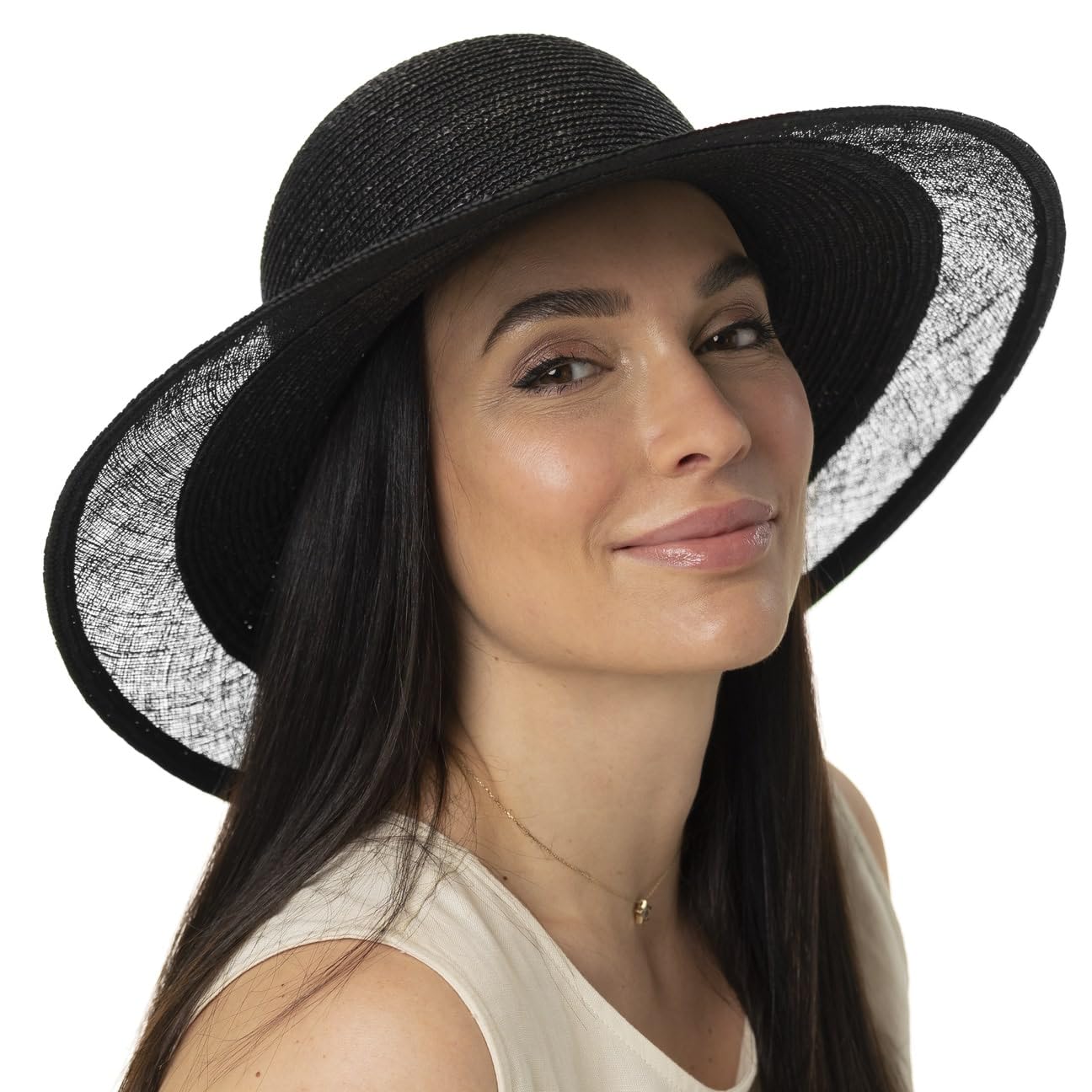 Seeberger Sinamay Edge Schlapphut Sonnenhut Sommerhut Damenhut Gartenhut Strohhut Damen - Frühling-Sommer Sommer