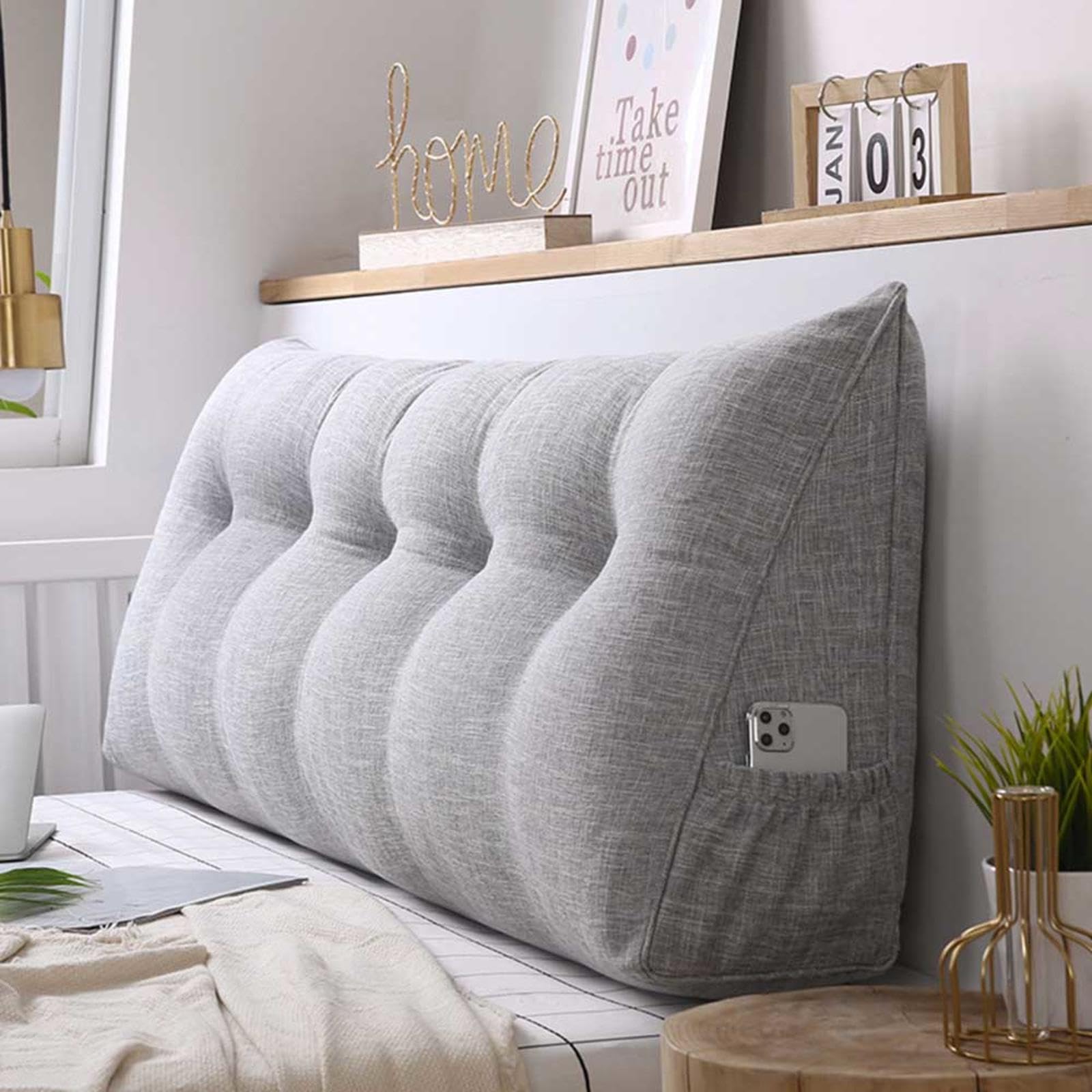 YWQJL Rückenkissen Sofa Groß Hoch Keilkissen Bett Kopfteil Beine Knie Lesekissen Für Bett Keilkissen Sofa Bürostuhl Auto Stuhl Sofakissen Mit Füllung