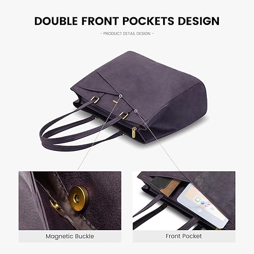 Vista 252 de LOVEVOOK Bolsa para computadora portátil para mujer, 15.6 pulgadas, bolsa de mano para computadora portátil, bolsa de trabajo para profesores, bolsa