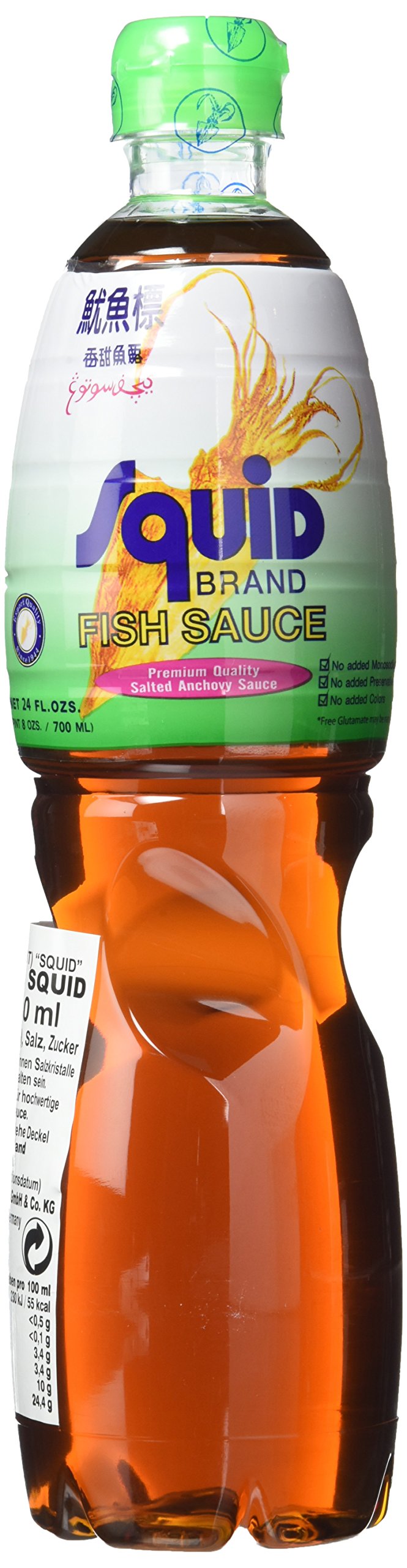 Squid Fischsauce, (77% Sardellenextrakt), 700ml, 3er Pack (3 x 700 ml Packung)