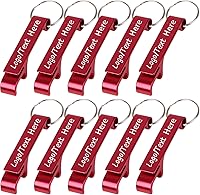 Vista 9 de Amlion Llaveros personalizados para abrebotellas, grabados a granel, con texto de logotipo, para hombres y mujeres, regalos de fiesta de boda