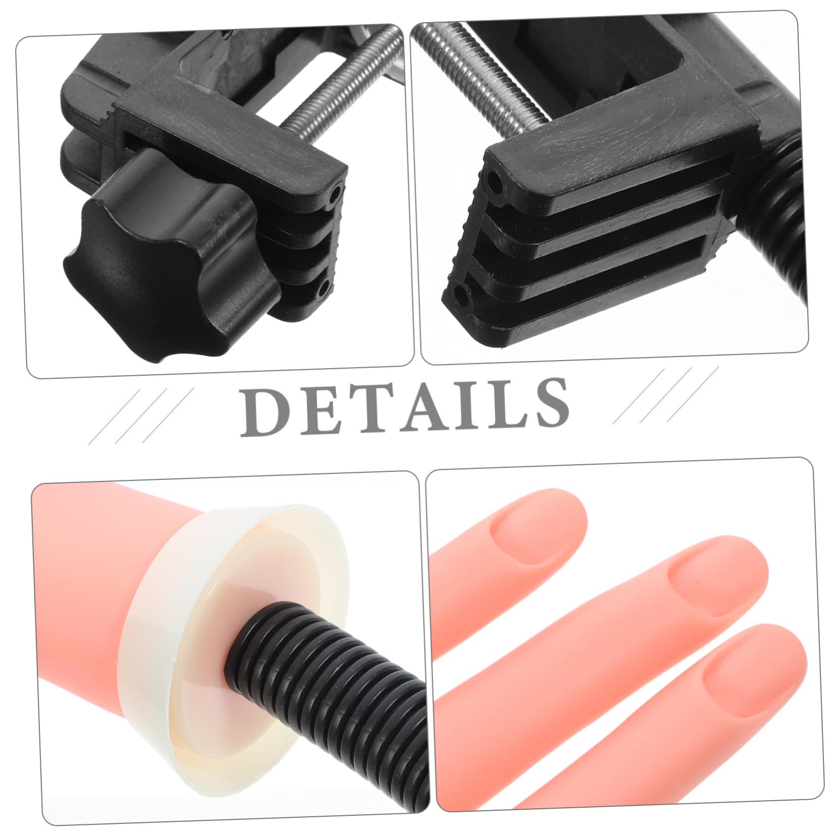 Homoyoyo Mano Flessibile in Plastico per Manicure con 100 Pezzi Tips Unghie Finte, Pratica e Comoda per Artisti e Principianti Nail Art