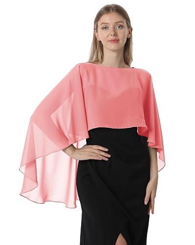 Capelets for women Chiffon Cape Shawls and Wraps for Evening