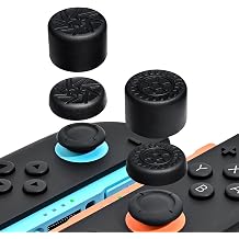 DLseego Thumb Grip for Nintendo Switch 2 2025 Soft Silicone Joycon Analog Controller Protective Anti-Slip Cover 8 Buttons Joicon Joystick Cap Cover Wheel - Black