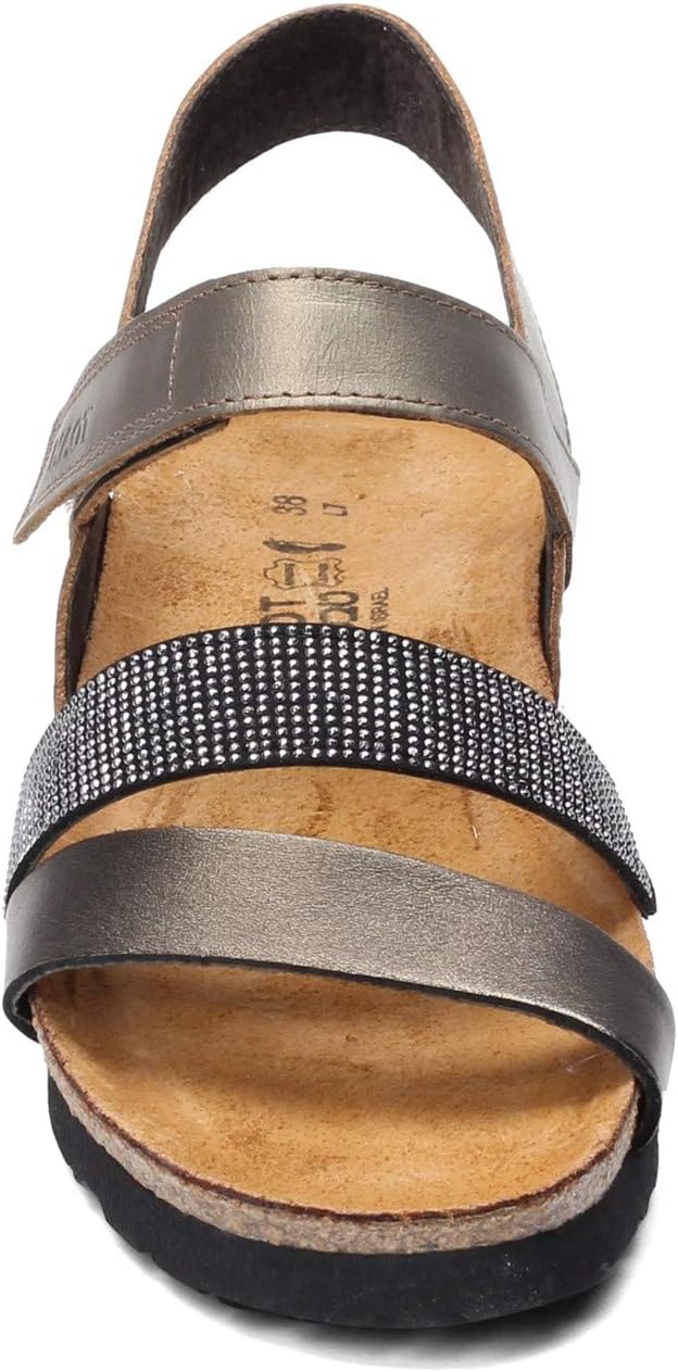 NAOT Women Krista Backstrap Sandal Pewter/Metal Lthr Combo 7-7.5 M US - Image 3