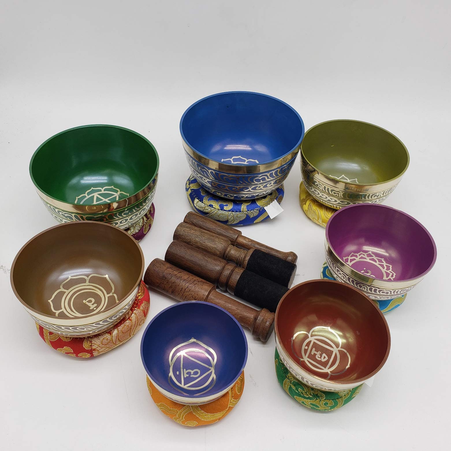Eccomum Tibetan Singing Bowl Set avec 9,5 cm3.7 Benin