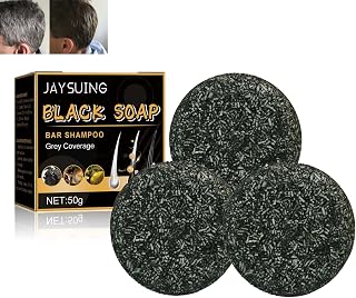 Spartan - Gray Hair Reverse Bar, Gray Hair Coverage Soap, Black & Thick Hair Shampoo Bar, Reverse Grey Hair Darkening Shampoo, Gray White Hair Repair, Natural Grey Hair Removal Soap (3PC)