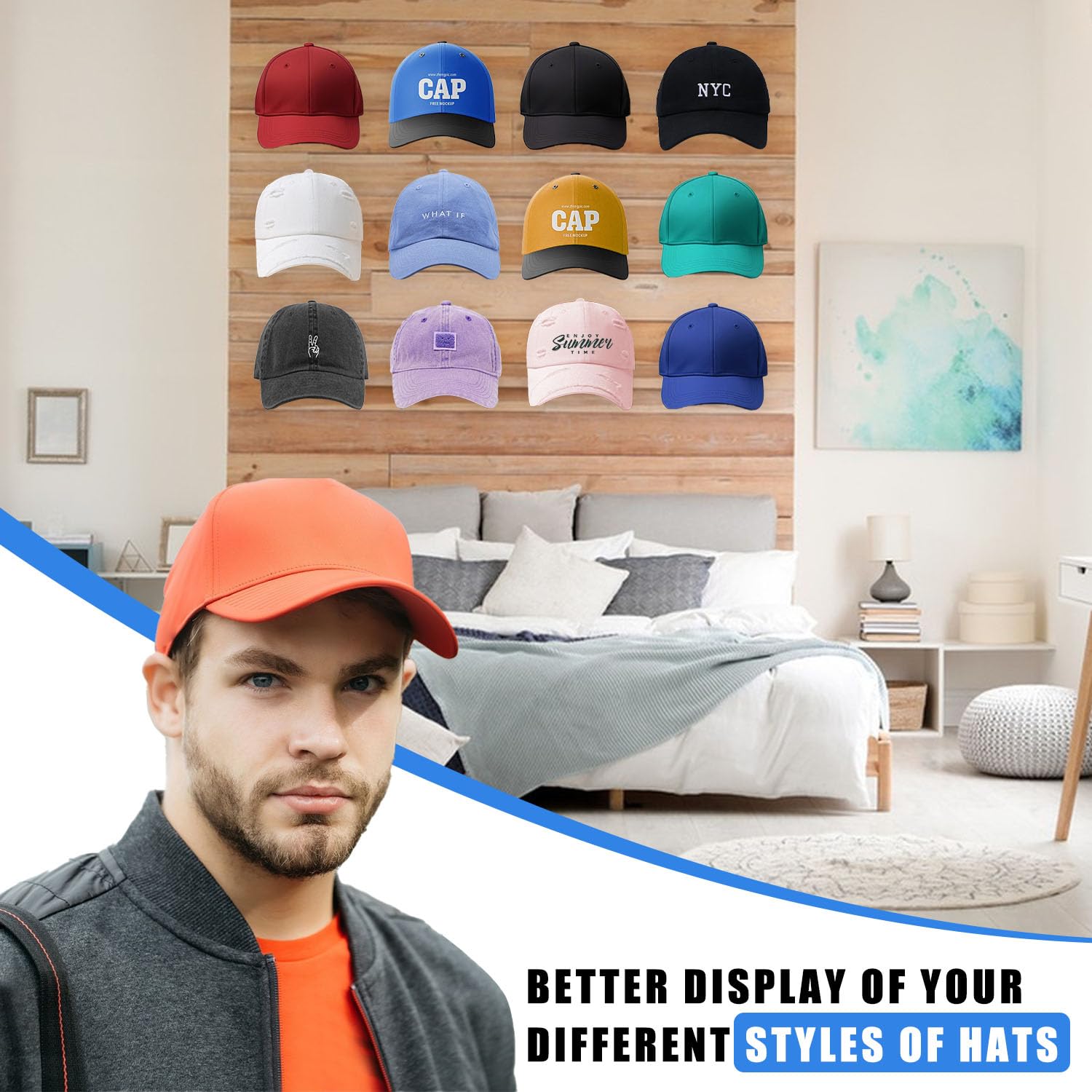 SUPERFINDINGS Hutformer Für Baseballcaps – 16 Stück, Transparent, Halbrund, Zur Aufbewahrung & Formgebung