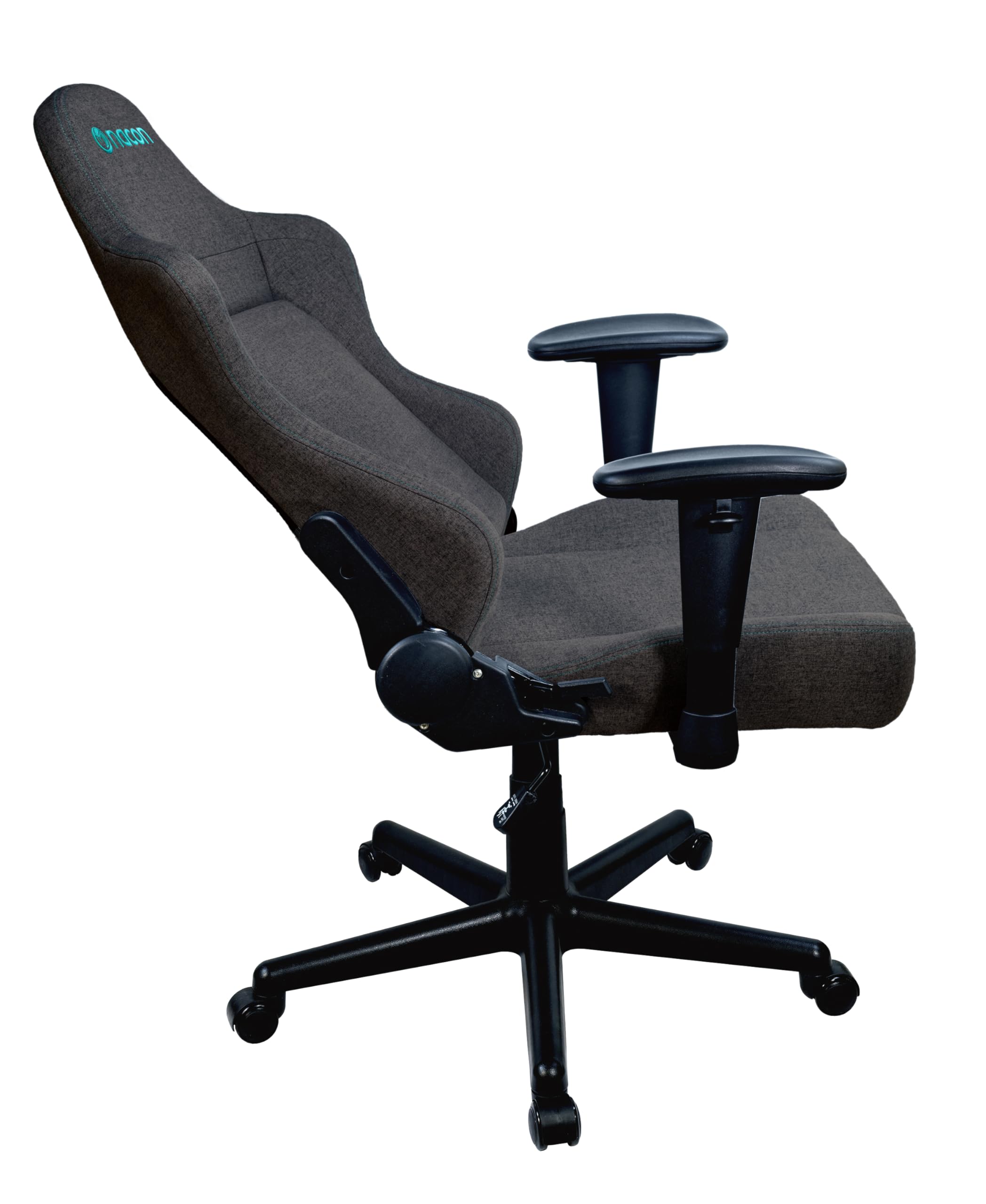 Nacon - Silla Gaming PCCH-380 Ergonómica con Reposabrazos 2D | Silla Gaming con Cojín Lumbar, Reclinable hasta 135º, Material Textil, Color Gris Oscuro