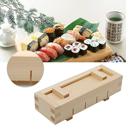 Miniatura 3 de Kit de fabricación de sushi rectangular de madera para sushi prensa fabricante de moldes de máquina de arroz Oshizushi caja de molde de cocina
