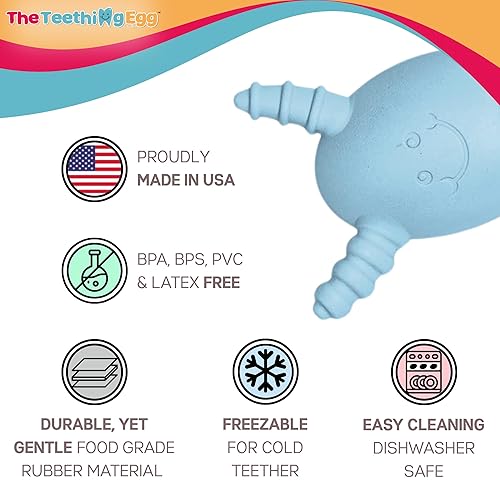 Miniatura 4 de The Molar Magician - Mordedor para bebé, juguete de dentición molar congelable para bebés, bebés y niños pequeños, fabricado en los Estados Unidos,