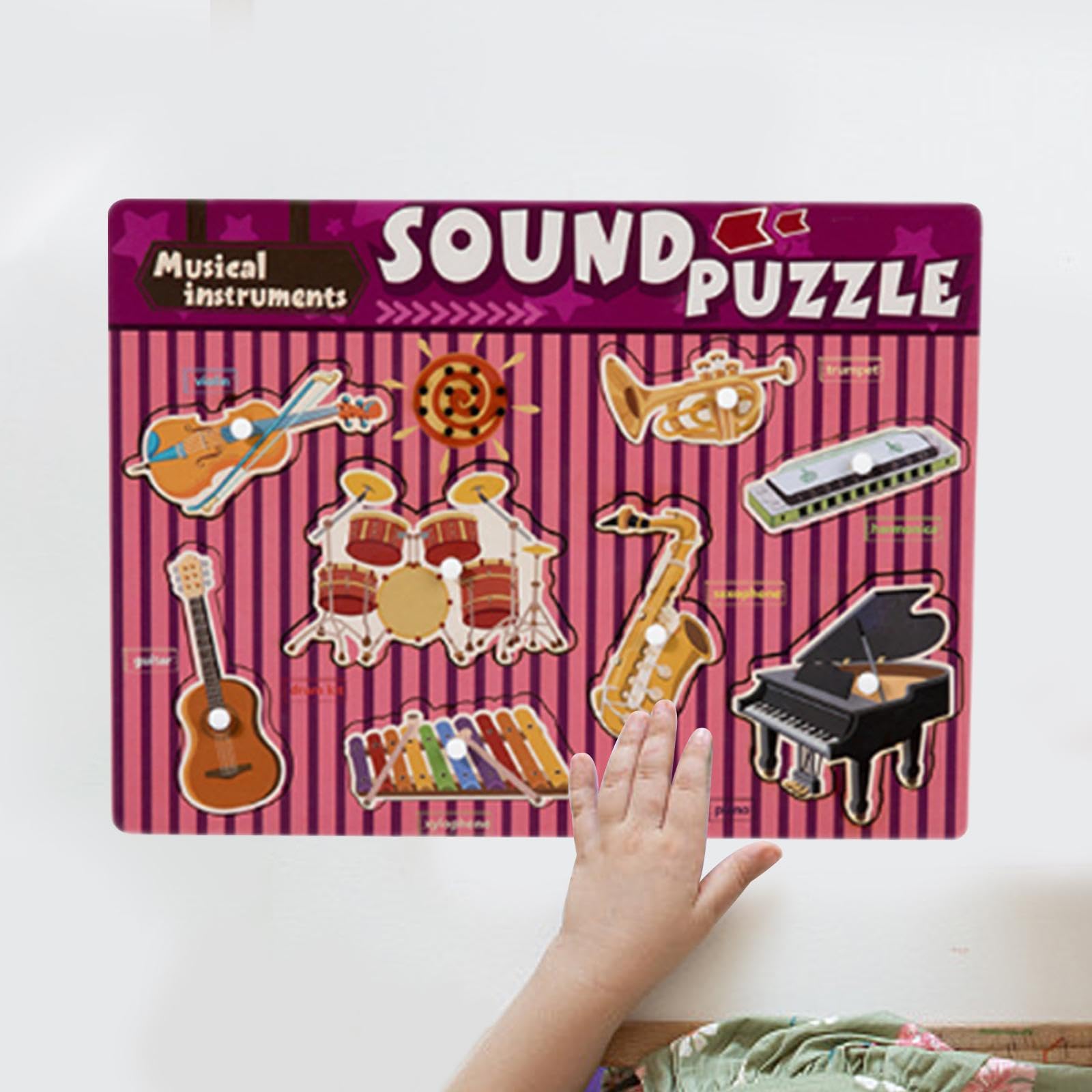 Klangpuzzle, Steckpuzzle Zur Förderung Der Feinmotorik, Geschenkidee für Kleinkinder von 2 5 Jahren, Musik