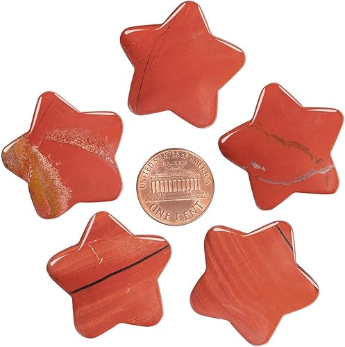 Miniatura 9 de mookaitedecor Juego de 5 piedras de palma con bolsillo de cristal curativo en forma de estrella, piedra de preocupación pulida para equilibrio de