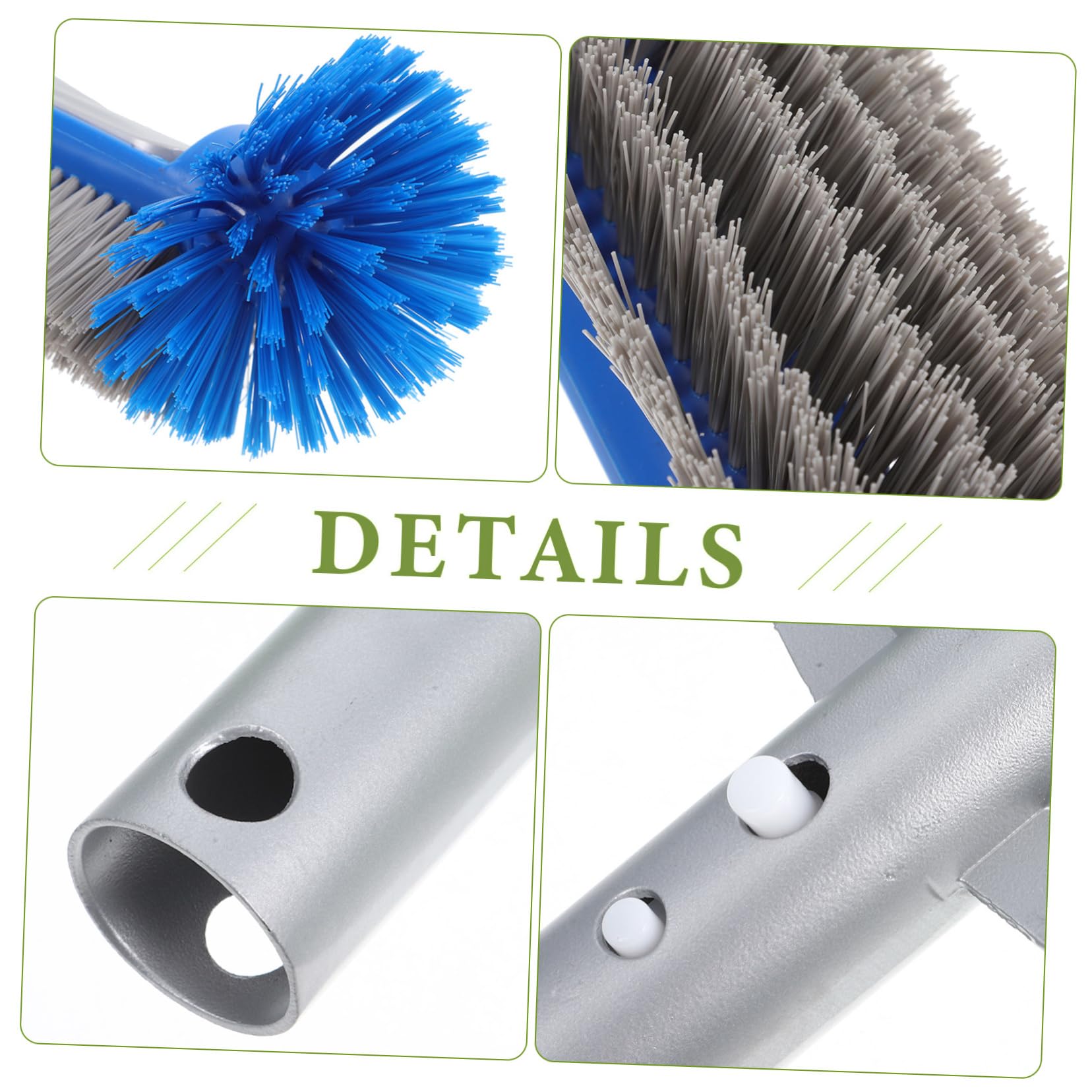 Cepillo De Limpieza para Piscina con Respaldo De Aluminio Reforzado Cepillo De Pared para Piscina De Uso Intensivo Suelo Color Azul