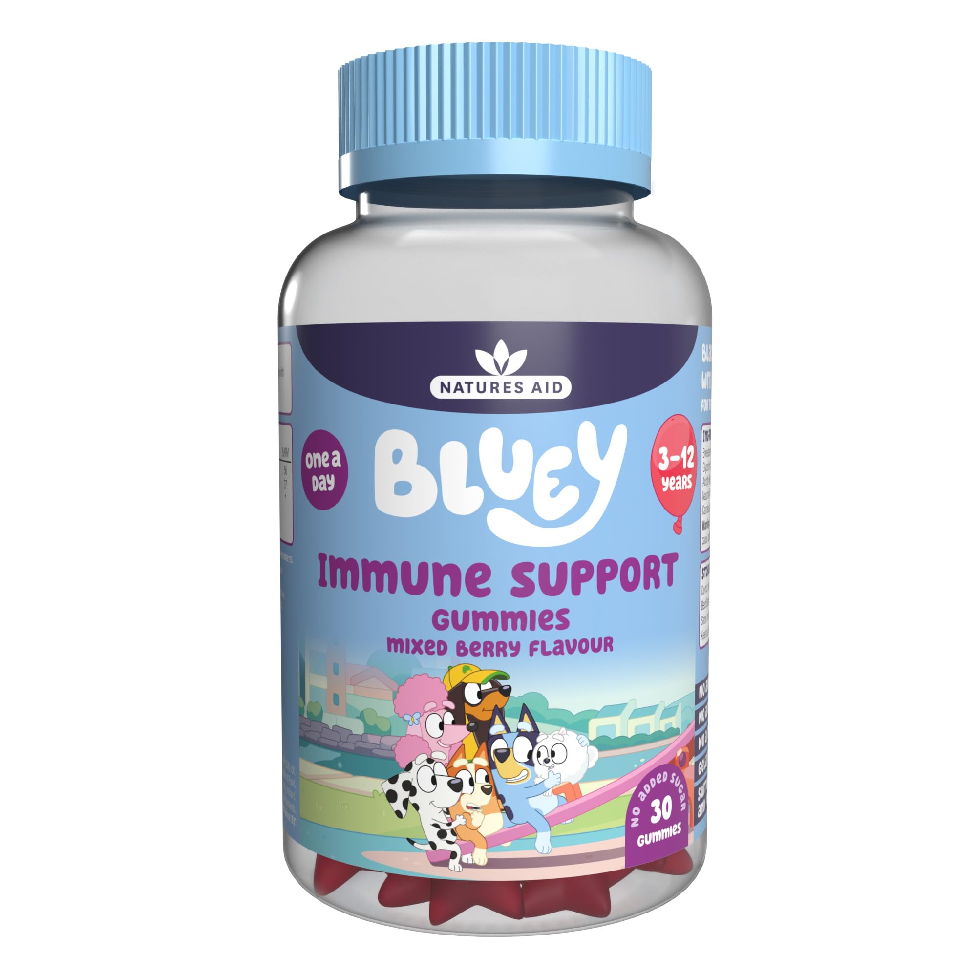 Natures Aid Bluey Immune Support Gummies Mixed Berry Flavour