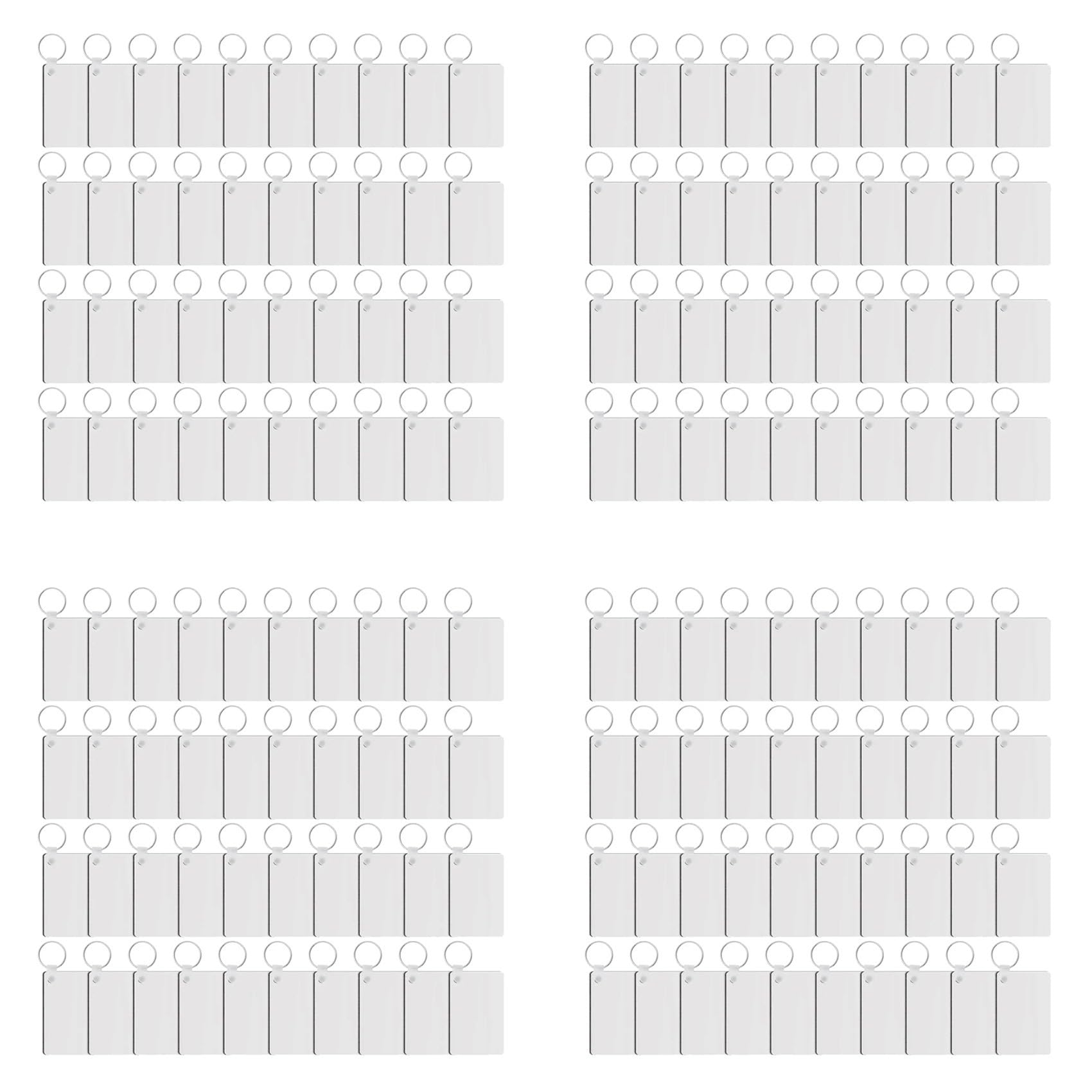 Porte-clés sublimation blanc MDF double face : fini les supports fragiles qui se déforment