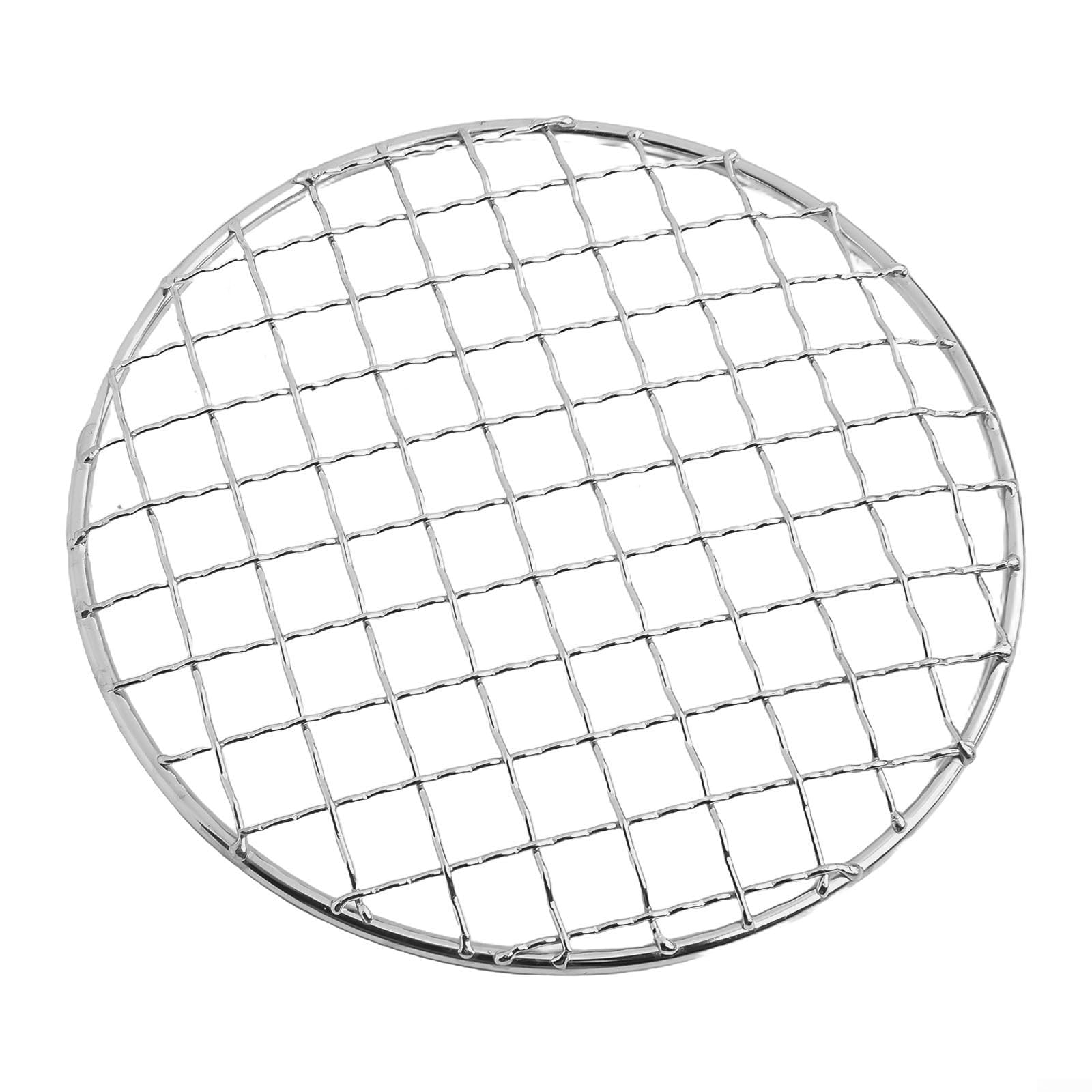 HGCOEYR BBQ Grill Mesh Net, Stainless Steel BBQ Grill Mesh Cooking Grid 15-35 cm Camping Replacement(15cm)