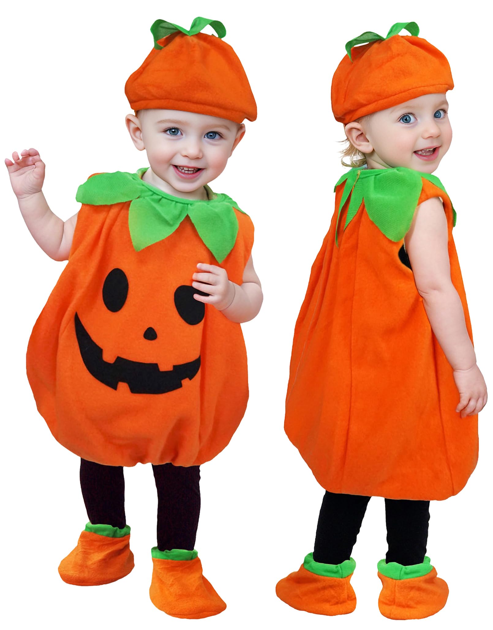 GEMVIE Baby Infant Halloween Pumpkin Costume for Kid Boys Girls Carnival Cosplay Fancy Dress