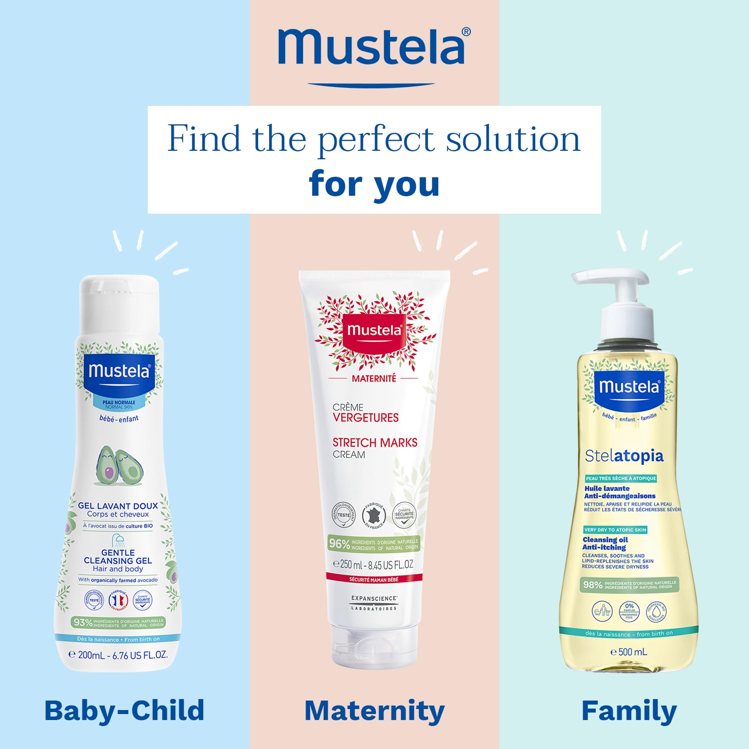 Mustela BÉBÉ gentle cleansing gel hair and body 200 ml