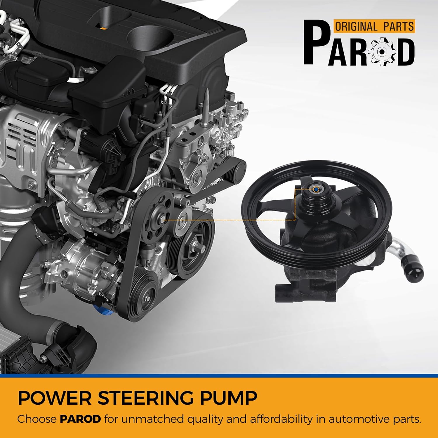 PAROD Power Steering Pump Fit for Ford Flex 2009-2012, Taurus 2010-2012, Lincoln MKS 2009-2012, MKT 2010-2012 Replace#8A8Z3A674B