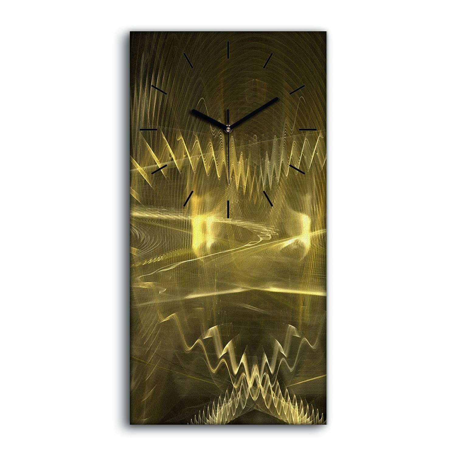 Idée Cadeau Crémaillère Horloge Toile Abstraite Moderne 30x60cm