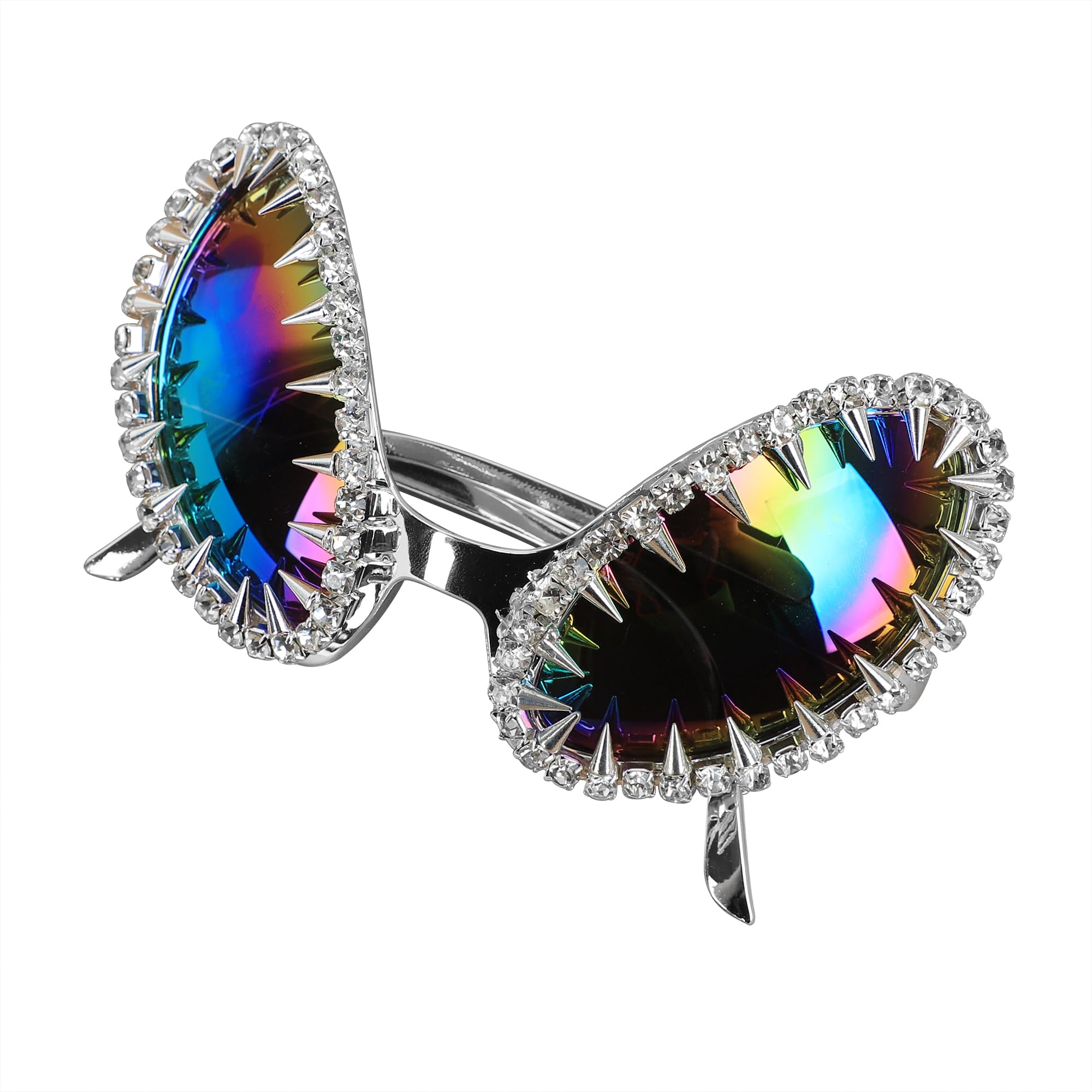 Photo 1 of TINAYAUE Rhinestone Spike Novelty Sunglasses