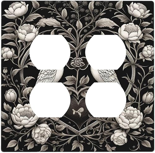 Miniatura 82 de Cubiertas Decorativas para Tomacorrientes Boho Floral Beige Flor y Hoja Botánico 1 Gang Interruptor de Luz Dúplex Placa Cubierta Placas de Boho